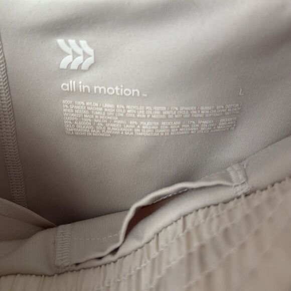 All In Motion Light Beige Crinkle Translucent Tulip Athletic Running Shorts - Picture 4 of 4
